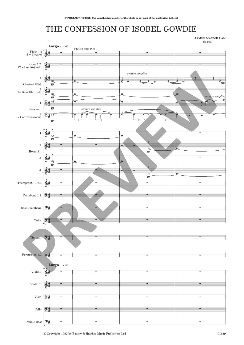 Beispielseite 6 zu The Confession of Isobel Gowdie for orchestra study score