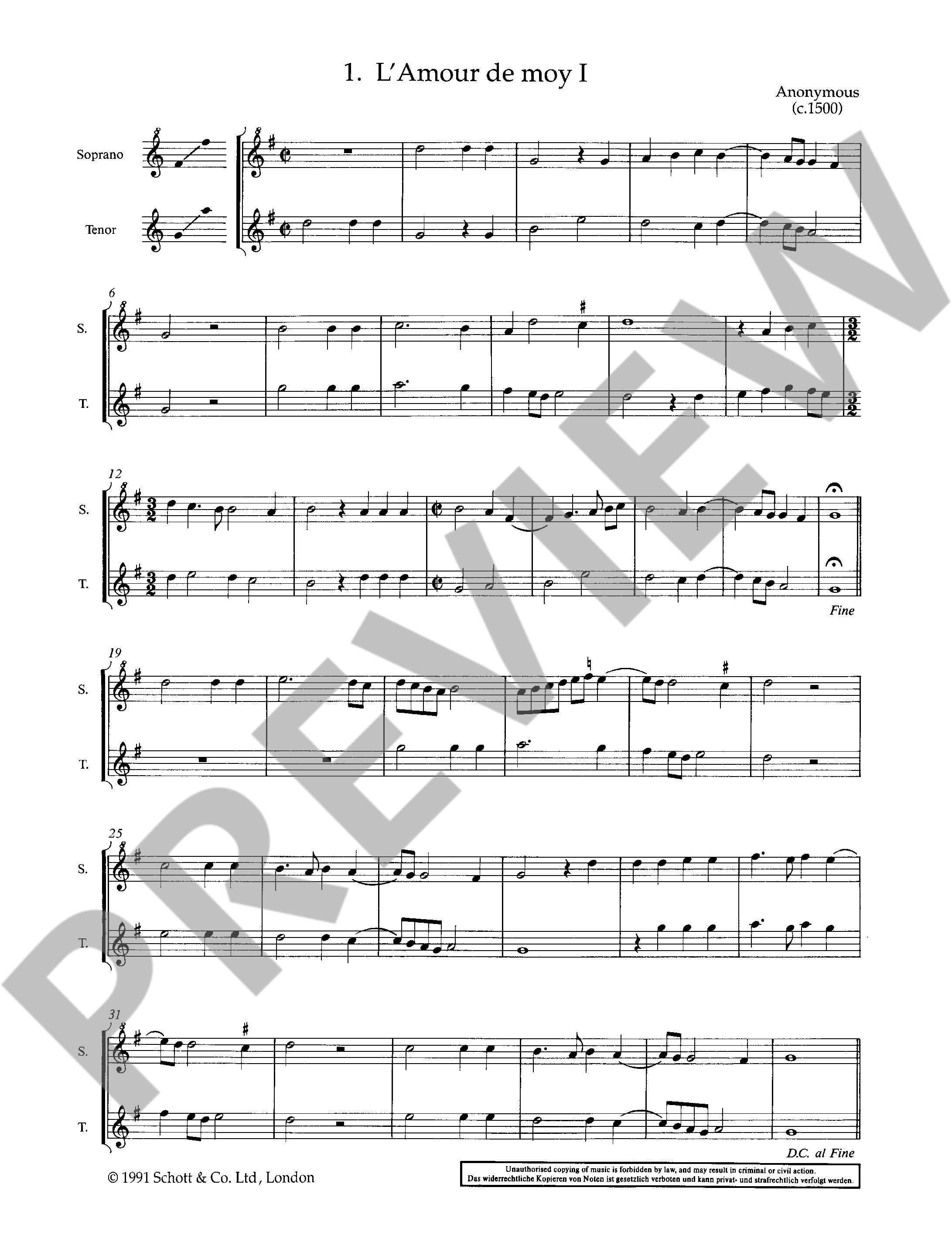 Beispielseite 1 zu The Schott Recorder Consort Anthology vol.2 