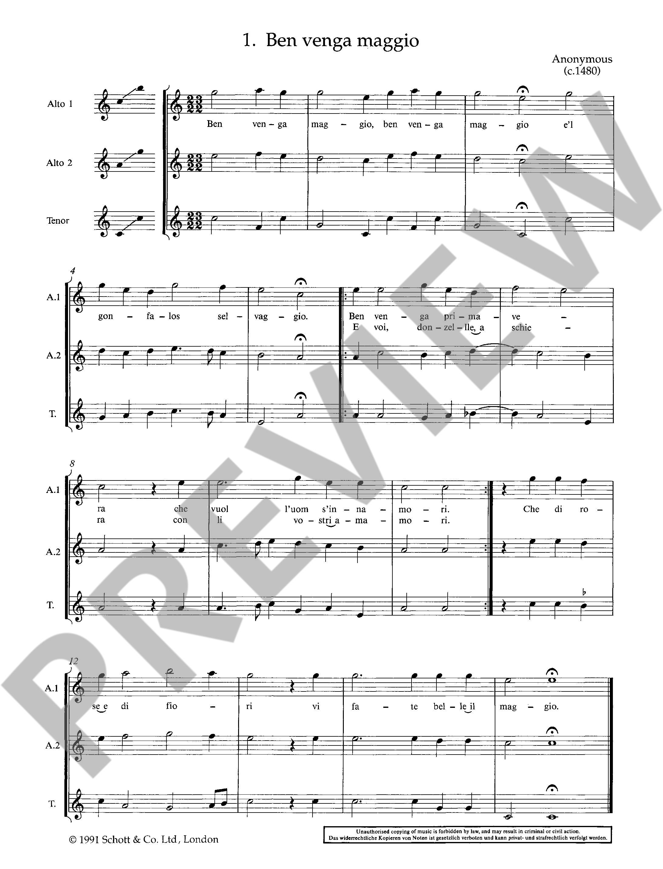 Beispielseite 1 zu The Schott Recorder Consort Anthology vol.3