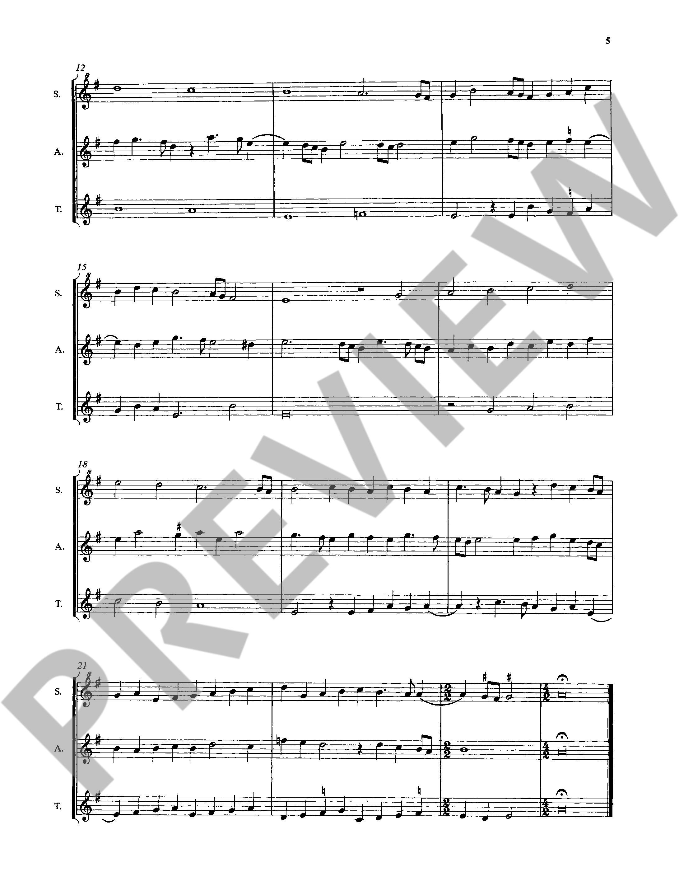 Beispielseite 4 zu The Schott Recorder Consort Anthology Vol. 5 f�r 2-6 Blockfl�ten deutsche und niederl�ndische Musik