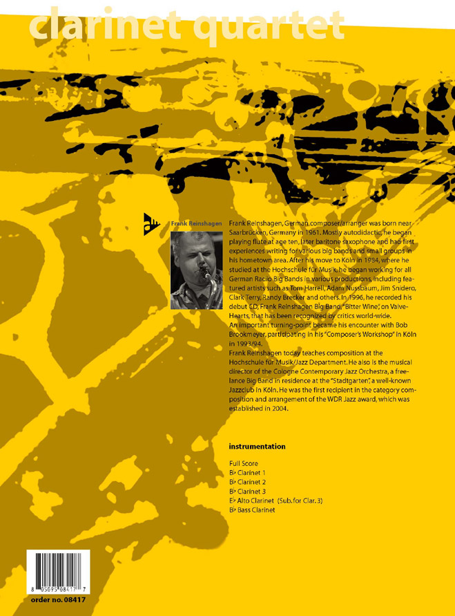 Beispielseite 1 zu The songs of liberty for for 4 clarinets (B/B/ES/Bass) score and parts