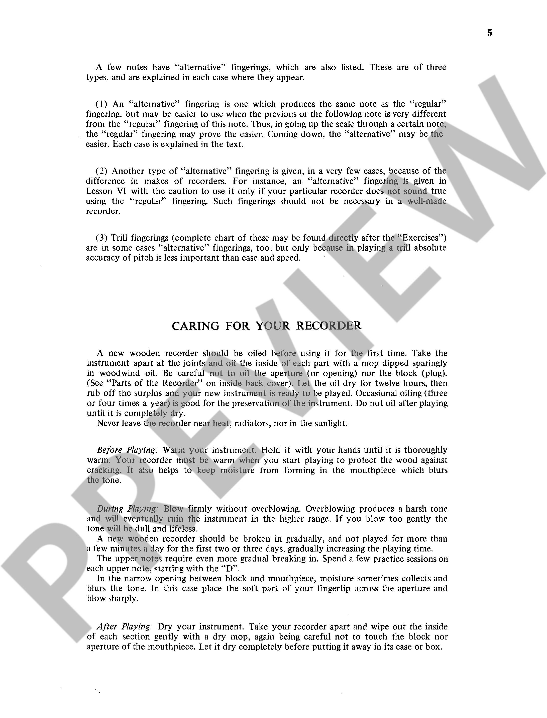 Beispielseite 2 zu The Trapp Family Recorder Method vol.1 for descant or tenor recorder