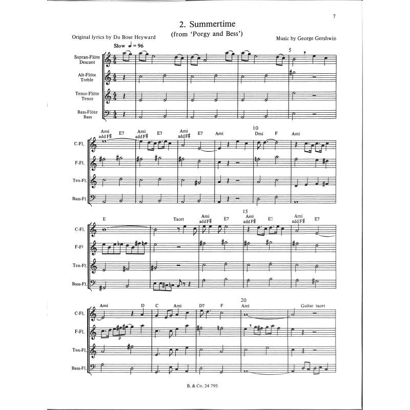 Beispielseite 2 zu Try it with Gershwin for 4 recorders score