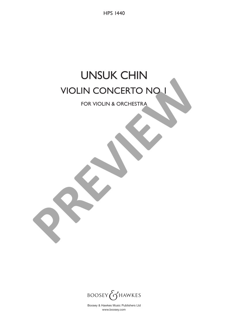 Beispielseite 1 zu Violin Concerto No.1 for violin and orchestra study score