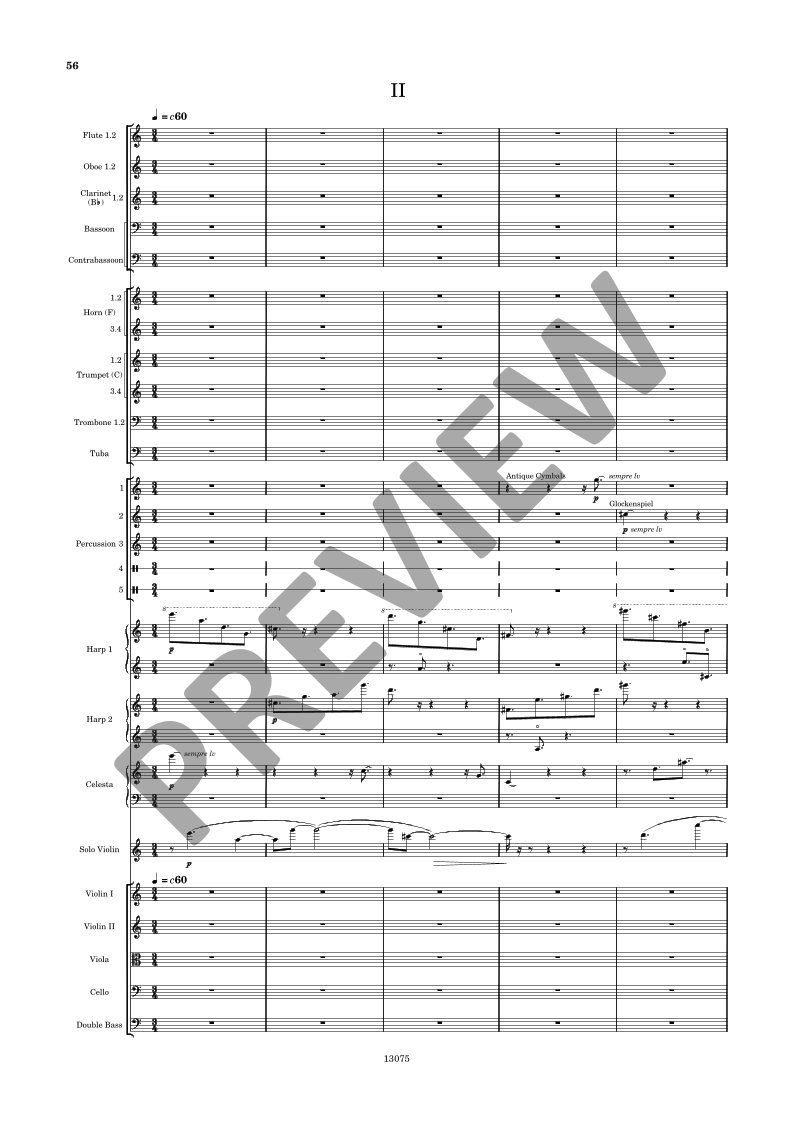 Beispielseite 13 zu Violin Concerto No.1 for violin and orchestra study score