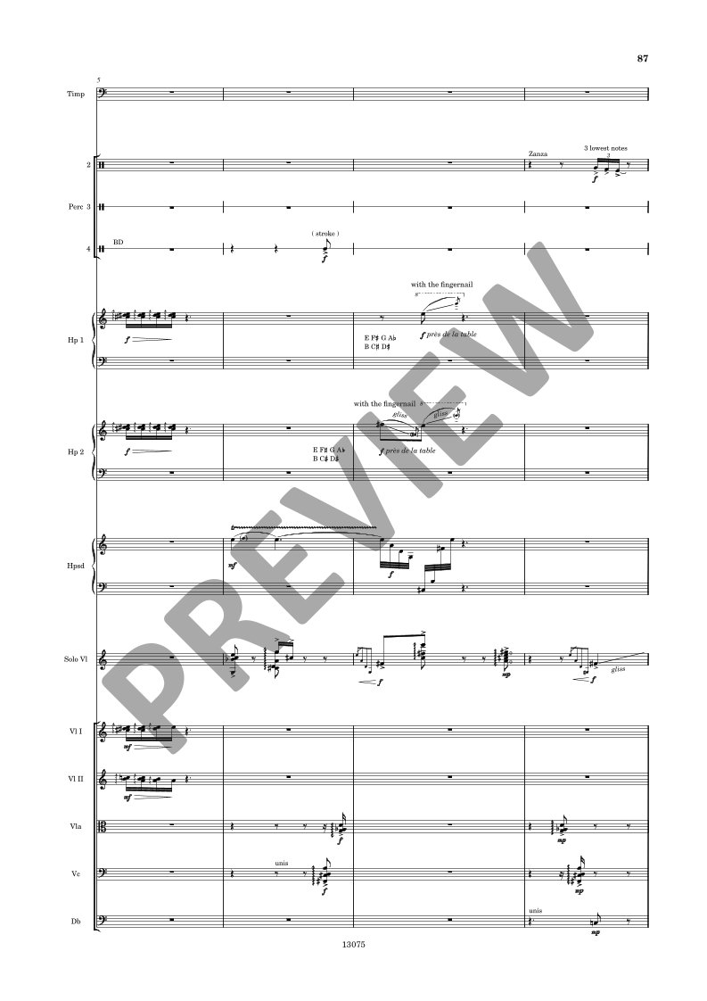 Beispielseite 16 zu Violin Concerto No.1 for violin and orchestra study score