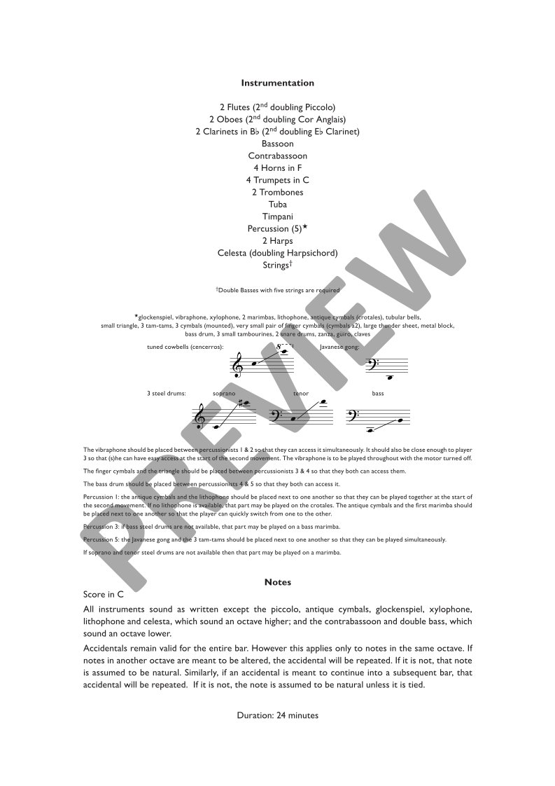 Beispielseite 5 zu Violin Concerto No.1 for violin and orchestra study score