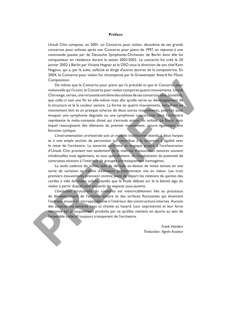 Beispielseite 8 zu Violin Concerto No.1 for violin and orchestra study score