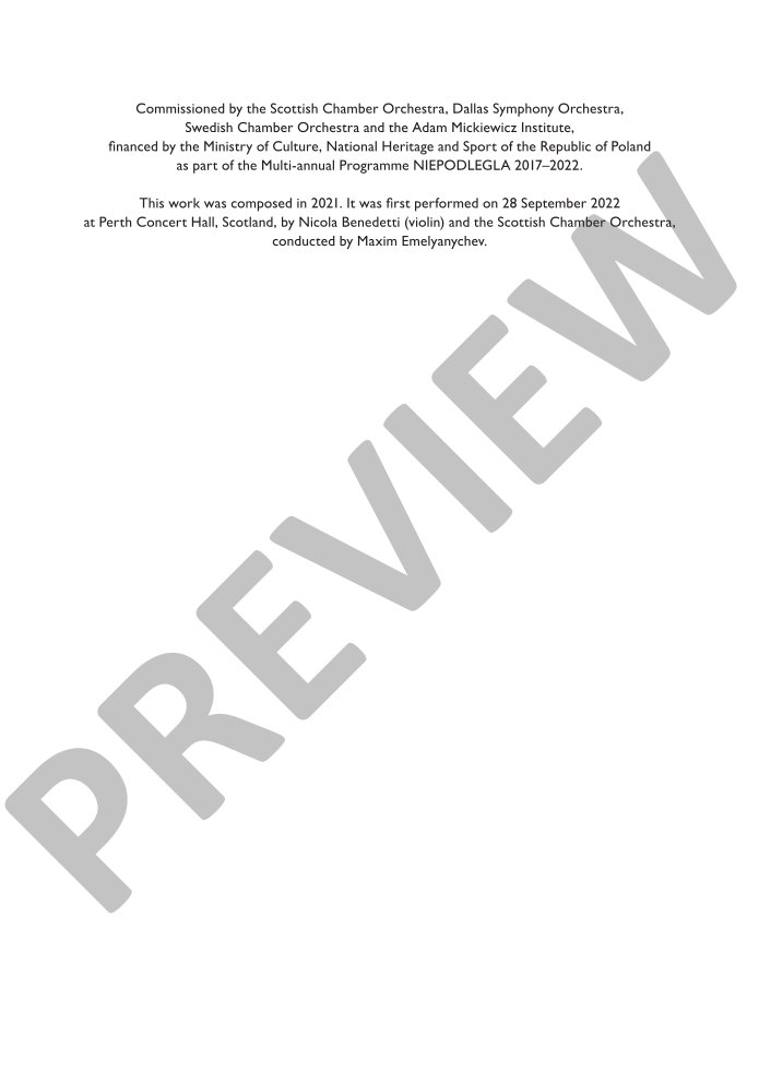 Beispielseite 3 zu Violin Concerto No. 2 for violin and orchestra study score