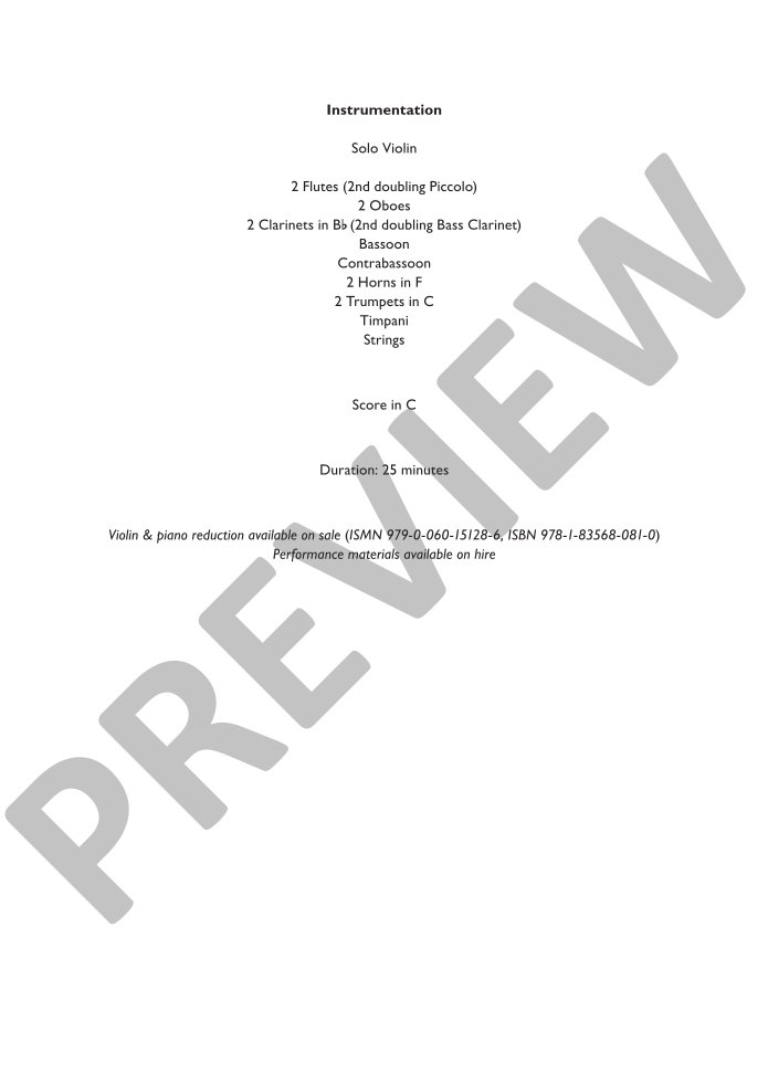 Beispielseite 4 zu Violin Concerto No. 2 for violin and orchestra study score