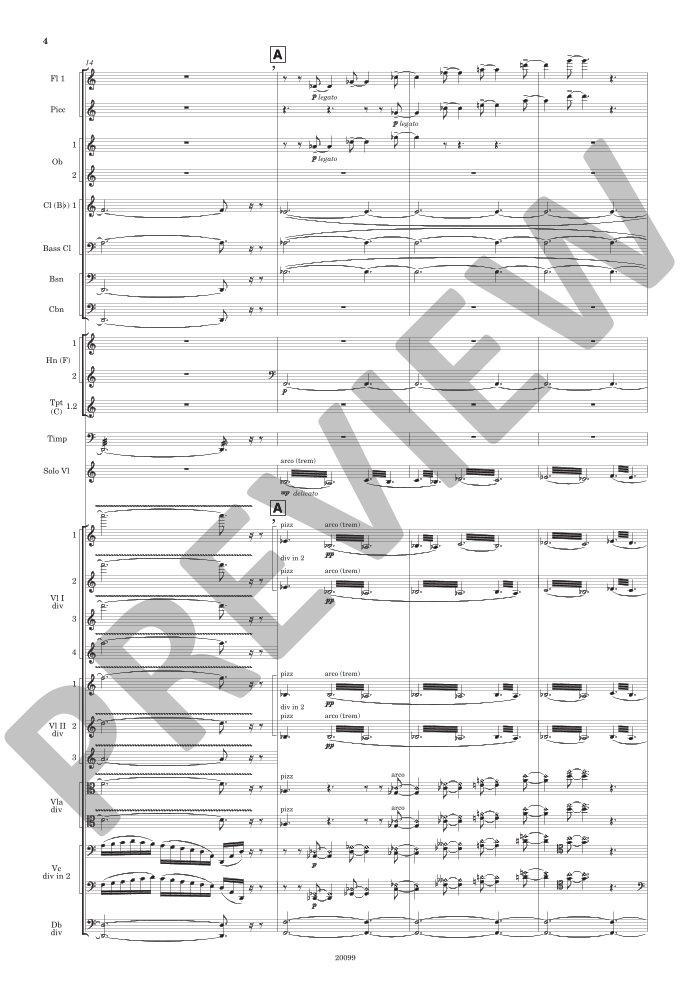 Beispielseite 8 zu Violin Concerto No. 2 for violin and orchestra study score