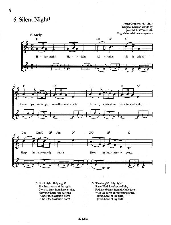 Beispielseite 1 zu Violins for Christmas (+CD) 20 carols for 1-2 violins,  score