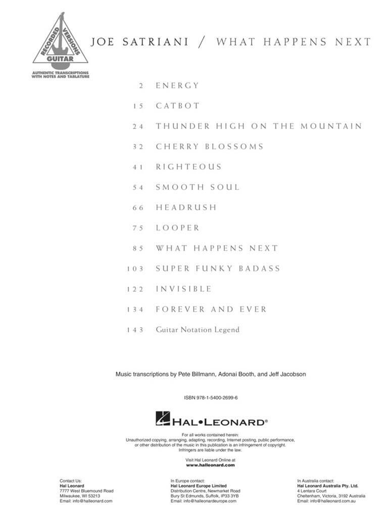 Beispielseite 1 zu What happens next: for guitar/tab/rockscore recorded guitar versions