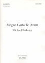 Magna carta te Deum for mixed chorus and organ score