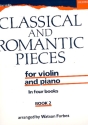 A second Book of classical and romantic Pieces for violin and piano