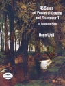 45 Songs on Poems on Goethe and Eichendorff for voice and piano