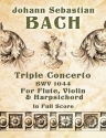 Triple Concerto BWV1044 for flute, violin, harpsichord and string orchestra score