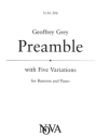 Geoffrey Grey Preamble with 5 Variations bassoon & piano