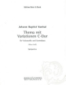Johann Baptist Vanhal Theme and variations in C cello & double bass