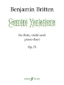 Gemini Variations op.73 version for flute, violin and piano 4 hands 3 Spielpartituren