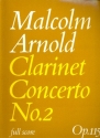 Clarinet Concerto No.2 for clarinet and orchestre score