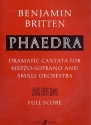 Phaedra full score Dramatic cantata op.93 for mezzo-soprano and small orchestra
