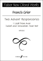 Grier, Francis Two Advent Responsories. SATB FNCW  Choral Signature Series