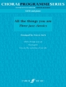 All the Things You are - 3 Jazz Classics for mixed chorus (SATB) and piano score