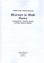Ricercare in Modo Dorico (recorder ens) for recorder quartet (SATB) score and parts