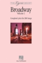 The Lyric Library: Broadway Volume I Lyrics Buch