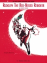 Rudolph the Red-Nosed Reindeer for big note piano simplified with words
