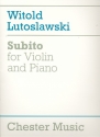 Subito for violin and piano (1992)