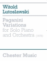 Paganini Variations for piano and orchestra score