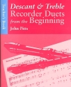 Descant and Treble Recorder Duets from the Beginning Teacher's Book for 2 Recorders and piano