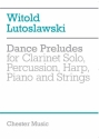 Dance preludes (2nd version - 1955) for clarinet solo, percussion, harp, piano and strings full score