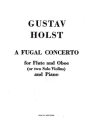 A fugal Concerto for flute, oboe and piano