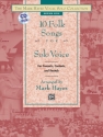 Hayes, Mark (arranger) 10 Folk Songs for Solo Voice. M/L Bk/CD  Voice and piano (classical)