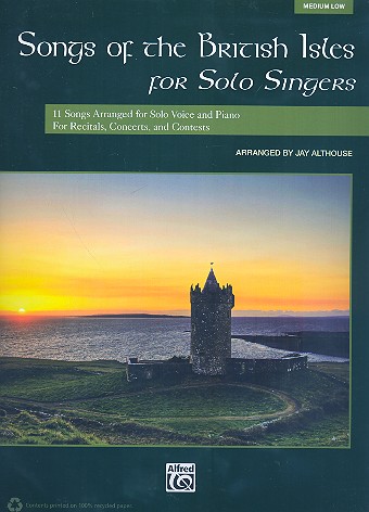 Songs of the British Isles for medium low voice and piano