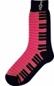 Women's Socks: Keyboard Pink Ladies Clothing