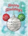 Holiday Card Musical Blue With Bulbs 8/Box Greetings Card