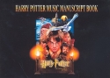 Harry Potter Music Manuscript Book Notenpapier 4 Systeme mit Hilfslinein DIN A5