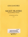 Night Prayers for string quartet and tape score