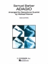 Adagio from String Quartet op.11 for saxophone quartet (SATB) score and parts