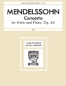 Felix Mendelssohn Concerto Violine und Klavier Klavierauszug mit Solostimme