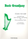 Etudes for harp selected from Bach Sonatas and Partitas for unaccompanied violin
