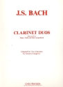 Clarinet Duos Selected from piano, violin and flute compositions score