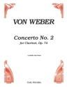 Carl Maria von Weber Concerto No. 2 Klarinette und Klavier Klavierauszug mit Solostimme