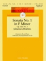 Johannes Brahms Sonata No. 1 in F Minor Klarinette und Klavier Studienpartitur + CD