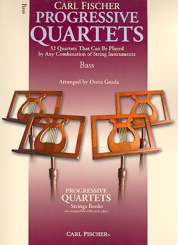 Progressive Quartets for 1 - 4 contrabasses score