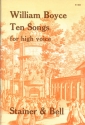 TEN SONGS FOR HIGH VOICE PILKINGTON, MICHAEL, ED